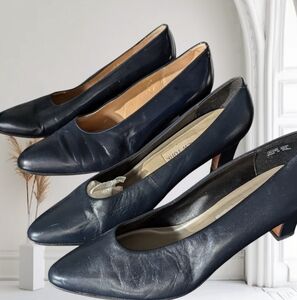 Ann Taylor Black Leather Heels